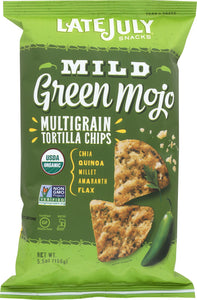 LATE JULY: Snacks Organic Multigrain Snack Chips Mild Green Mojo, 5.5 oz