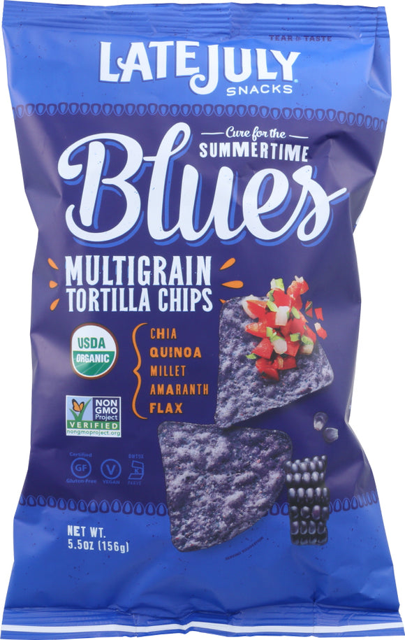 LATE JULY: Snacks Organic Multigrain Snack Chips Gluten Free Summertime Blues, 5.5 Oz