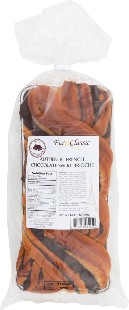 EUROCLASSIC: Chocolate Swirl Brioche Loaf, 14.1 oz