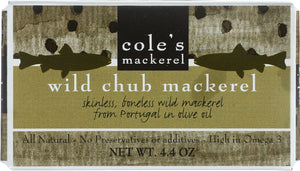 COLE'S: Wild Mackerel in Olive Oil, 4.4 oz