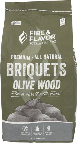 FIRE & FLAVOR: Briquets Oak & Hickory Charcoal, 8.3 lb
