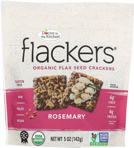 DOCTOR IN THE KITCHEN: Flackers Flax Seed Crackers Rosemary, 5 oz