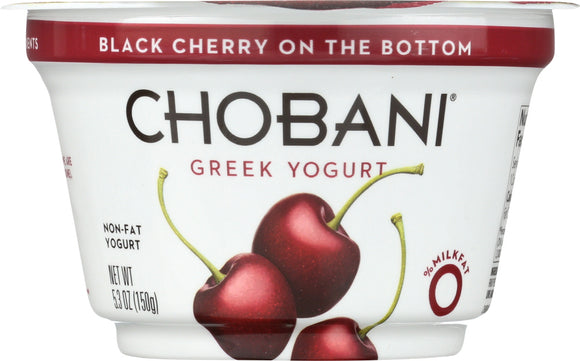 CHOBANI: Non-Fat Black Cherry on the Bottom Greek Yogurt, 5.3 oz