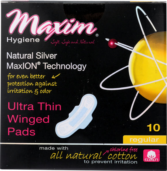 MAXIM: Pads Winged Thin Regular, 10 pc