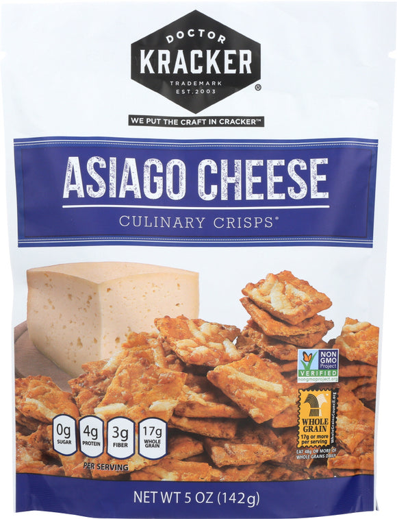 DR KRACKER: Culinary Crisps Asiago Cheese, 5 oz
