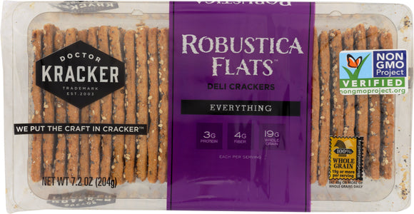 DOCTOR KRACKER: Robustica Flats Deli Crackers Everything, 7.2 oz