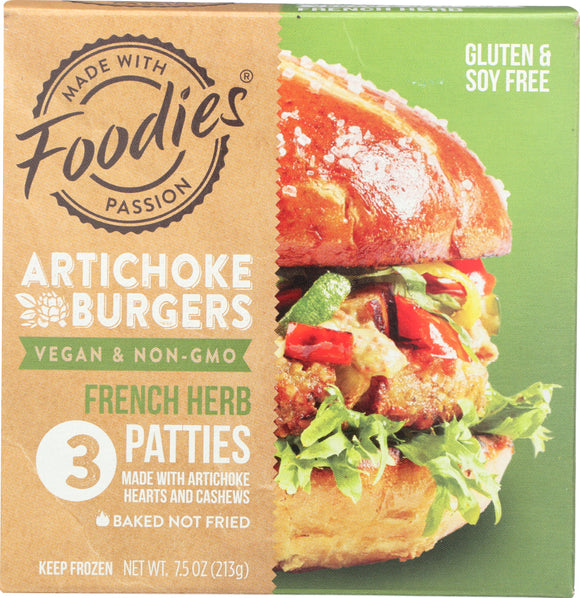 FOODIES: Artichoke Burgers French Herb Patties, 7.5 oz