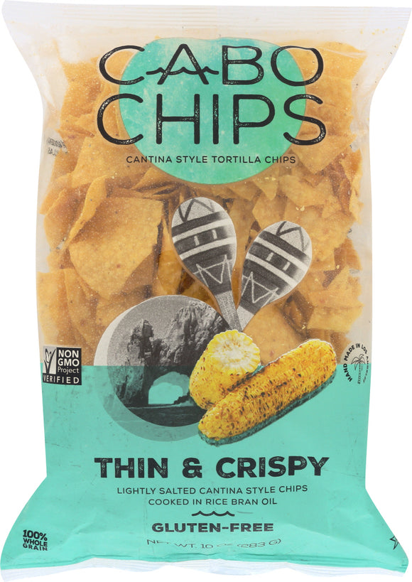 CABO CHIPS: Chip Tortilla Thin Crispy, 10 oz
