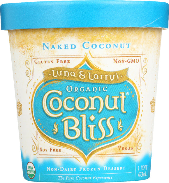 LUNA & LARRY'S: Naked Coconut Coconut Bliss Frozen Dessert, 1 pt