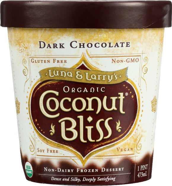 LUNA & LARRY'S: Organic Coconut Bliss Non-Dairy Frozen Dessert Dark Chocolate, 16 oz