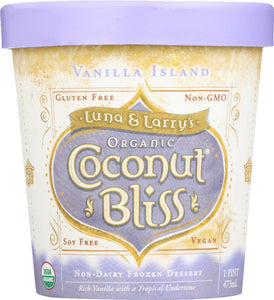 LUNA & LARRY'S: Organic Coconut Bliss Non-Dairy Frozen Dessert Vanilla Island, 16 oz