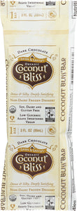 LUNA & LARRYS: Organic Non-Dairy Frozen Dessert Coconut Bliss Dark Chocolate Bar, 3 Oz