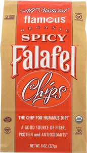 FLAMOUS: Organic Falafel Chips Gluten Free Spicy, 8 oz