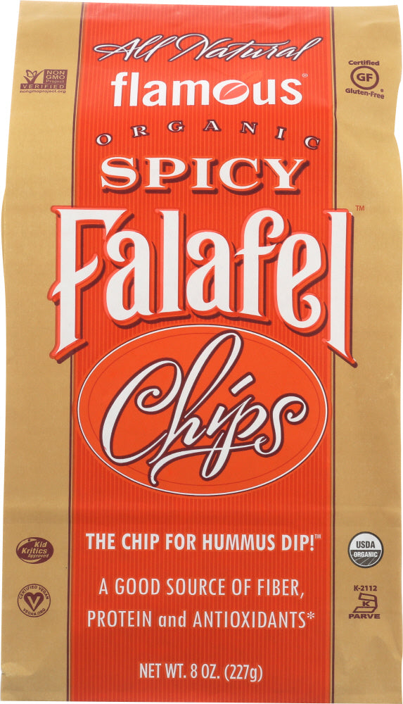 FLAMOUS: Organic Falafel Chips Gluten Free Spicy, 8 oz