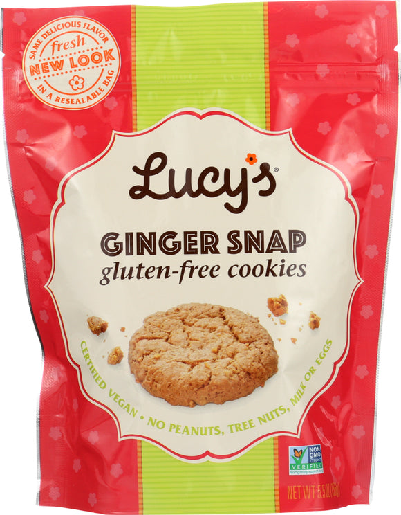 LUCY'S: Gluten Free Ginger Snap Cookies, 5.5 oz