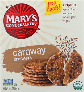 MARY'S GONE CRACKERS: Organic Caraway Crackers, 6.5 oz