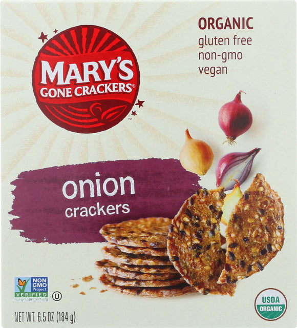 MARY'S GONE CRACKERS: Organic Crackers Onion, 6.5 oz