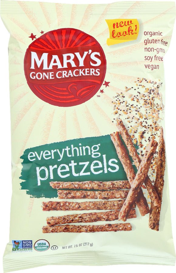 MARY'S GONE CRACKERS: Organic Sticks & Twigs Pretzels Everything, 7.5 oz