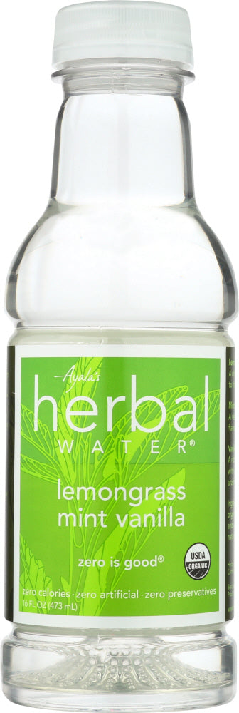 AYALA'S: Herbal Water Organic Lemongrass Mint Vanilla, 16 oz
