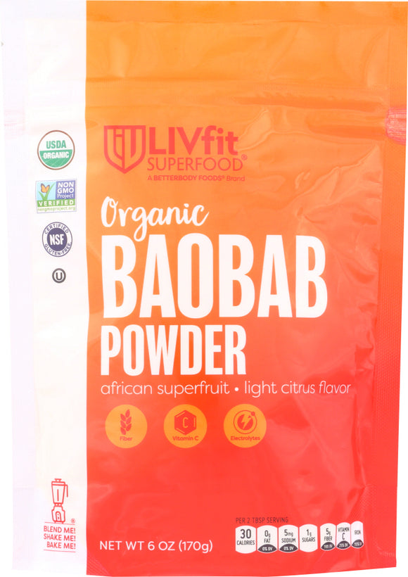 LIVFIT: Superfood Organic Baobab Powder, 6 oz
