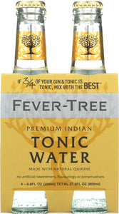 FEVER-TREE: Premium Indian Tonic Water 4x6.8 oz Bottles, 27.2 oz