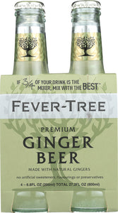 FEVER-TREE: Premium Ginger Beer 4x6.8 oz Bottles, 27.2 oz