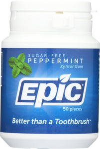 EPIC DENTAL: Xylitol Gum Peppermint, 50 count