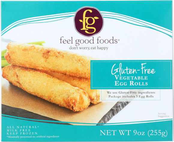 FEEL GOOD FOODS: Gluten Free Vegetable Egg Rolls, 9 oz