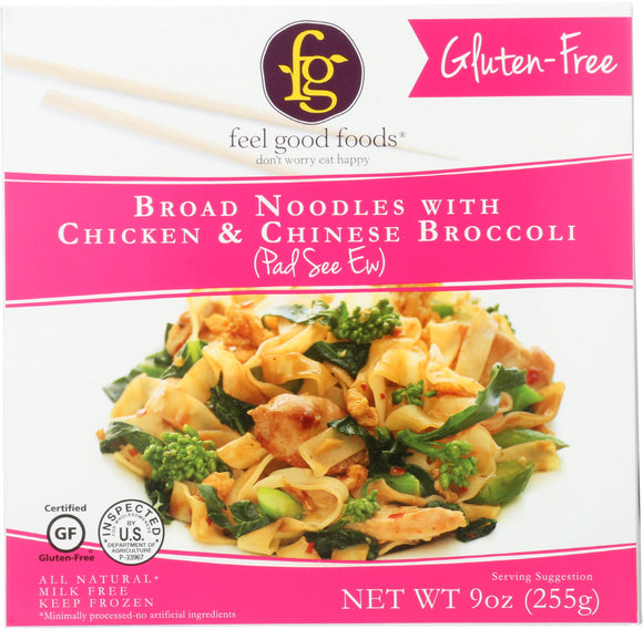 FEEL GOOD FOODS: Broad Noodles With Chicken & Chinese Broccoli, 9 oz