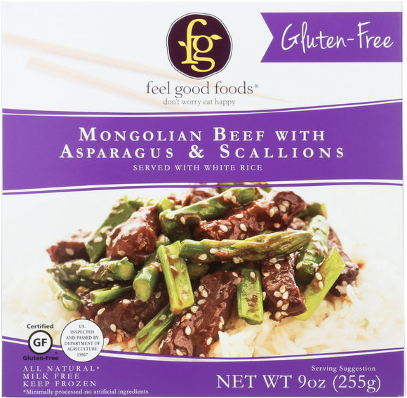 FEEL GOOD FOODS: Asparagus and Scallions Mongolian Beef, 9 oz