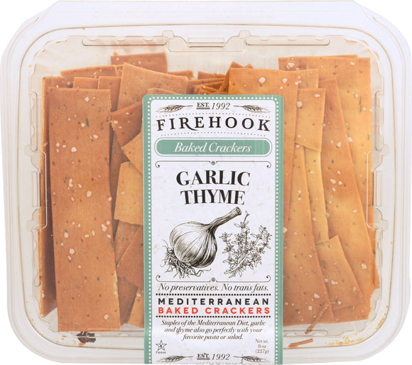 FIREHOOK: Garlic Thyme Baked Cracker, 7 oz