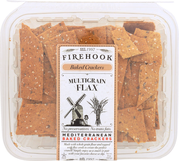 FIREHOOK: Multigrain Flax Baked Cracker, 8 Oz