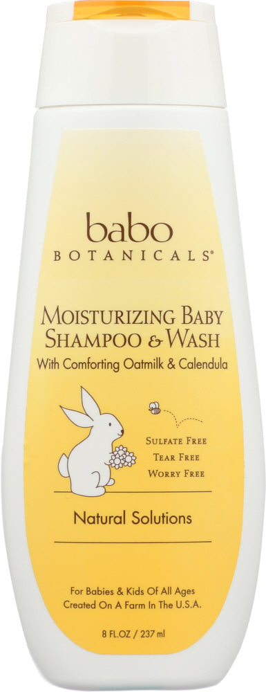 BABO BOTANICALS: Shampoo and Wash Moisturizing Shampoo, 8 oz