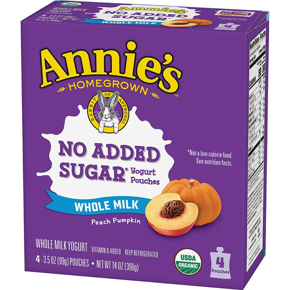 ANNIES HOMEGROWN: Peach Pumpkin Yogurt 4-3.5oz, 14 oz