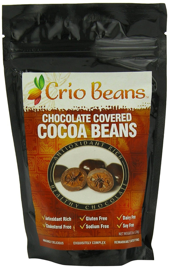 CRIO: Cocoa Beans Chocolate Covered, 8 oz