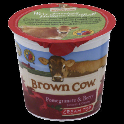 BROWN COW: Yogurt Pomegranate & Berry Cream Top, 6 Oz