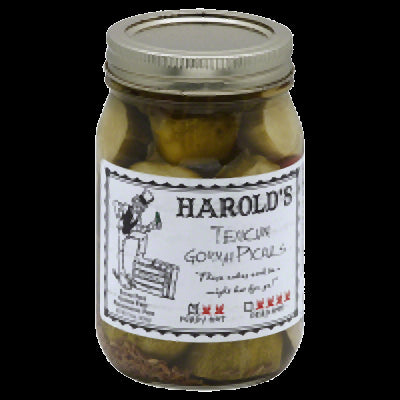 CONSCIOUS CHOICE: Harold's Texicun Gormay Pickuls Purdy Hot, 16 oz