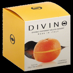 DIVINO: Handcrafted Gelato Filled Fruit Dessert Ciaculli Tangerine, 3.53 oz