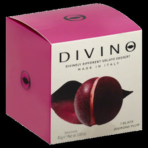 DIVINO: Handcrafted Gelato Filled Fruit Dessert Black Diamond Plum, 3 oz