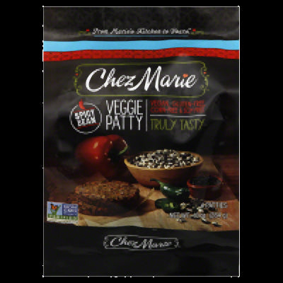 CHEZ MARIE: Spicy Bean Veggie Patty, 10 oz