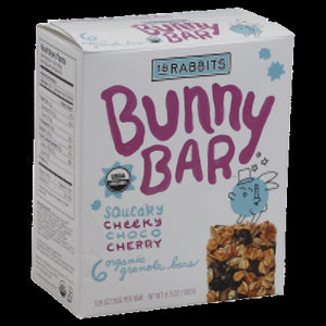 18 RABBITS: Chocolate Cherry Jr. Organic Gluten Free Granola Bar 6 Count, 1.05 oz