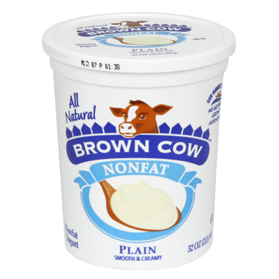 BROWN COW: Plain Smooth and Creamy Nonfat Yogurt, 32 oz