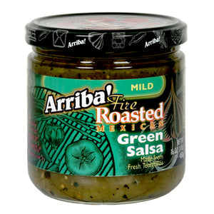 ARRIBA: Fire Roasted Mexican Green Salsa Mild, 16 Oz