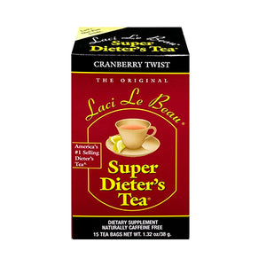 LACI LE BEAU: Super Dieter's Tea Cranberry Twist 15 Tea Bags, 1.32 oz