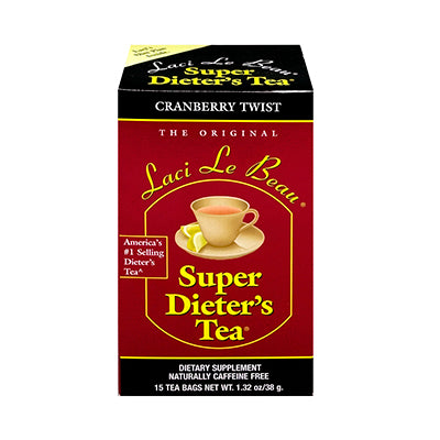 LACI LE BEAU: Super Dieter's Tea Cranberry Twist 15 Tea Bags, 1.32 oz