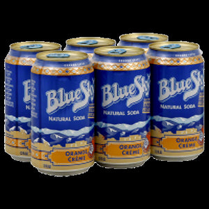 BLUE SKY: Natural Soda Orange Crème 6 ct, 72 oz