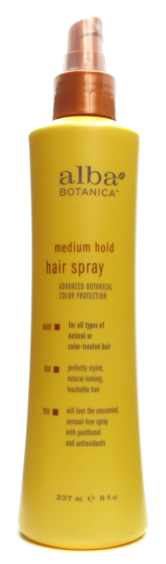 ALBA BOTANICA: Hair Spray Medium Hold, 8 oz