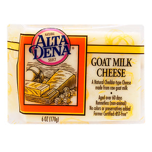 ALTA DENA: Goat Milk Cheese Natural Cheddar Type Cheese, 6 oz