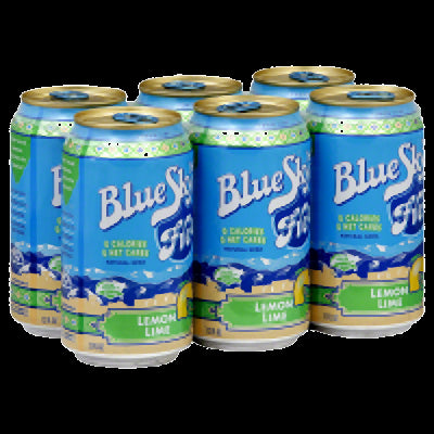 BLUE SKY: Zero Calorie Stevia Soda Lemon Lime 6 Pack, 72 oz