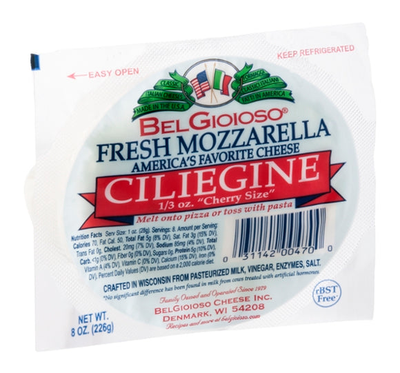 BELGIOIOSO: Cheese Mozzarella Fresh Ciliegine, 8 oz